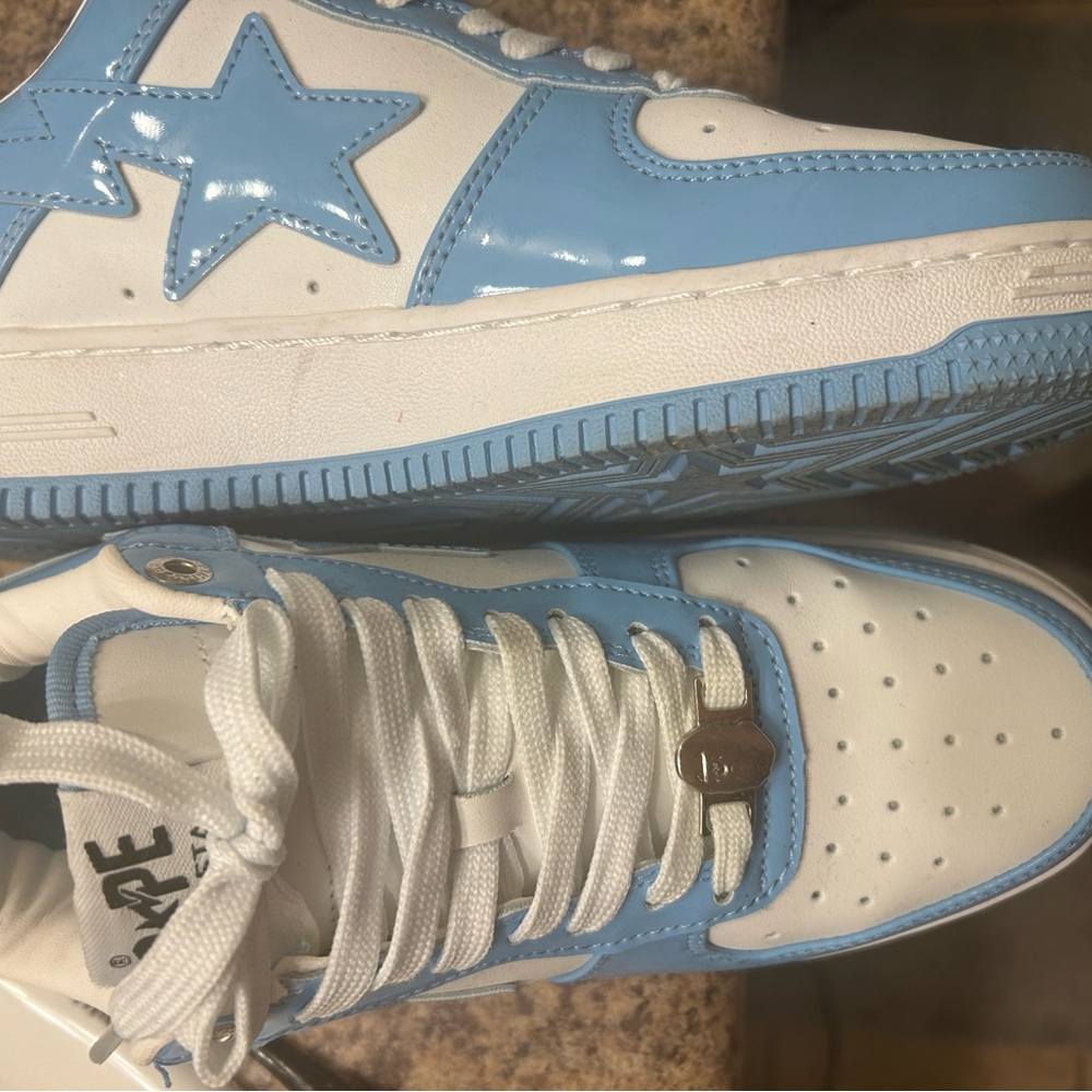 Bape Blue and White Sneakers